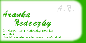 aranka nedeczky business card